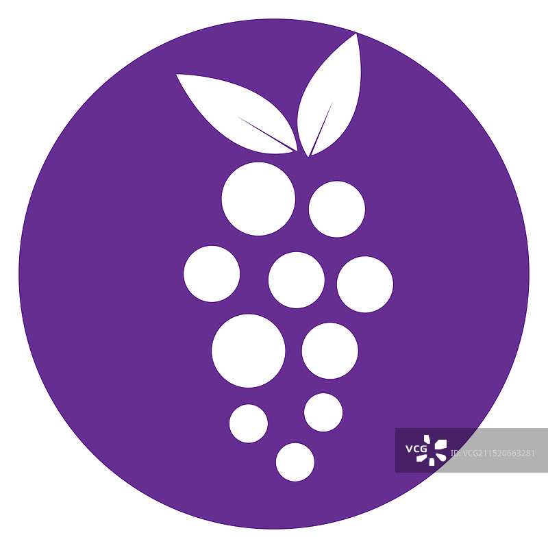 葡萄图标简约设计图片素材