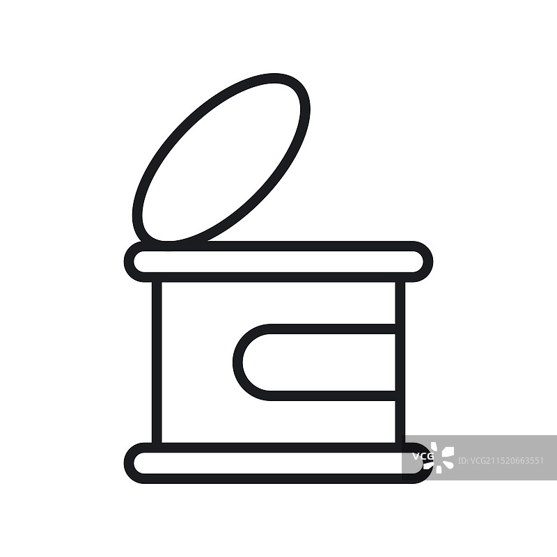 白色背景上的罐装食品图标图片素材