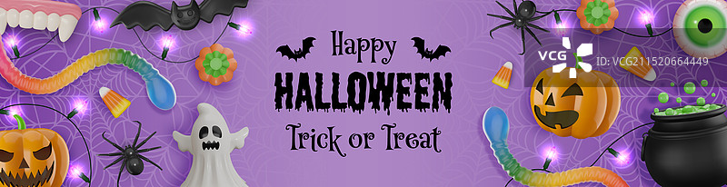 万圣节南瓜主题banner图片素材