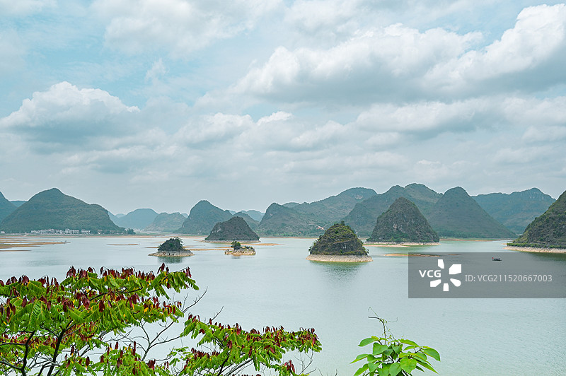 百色靖西市渠洋湖景区图片素材