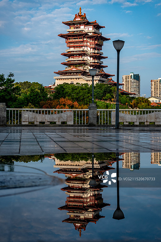 绵阳市越王楼·三江半岛景区图片素材