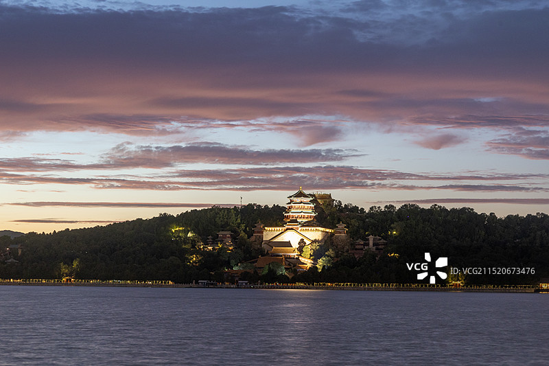 佛香阁晚照图片素材