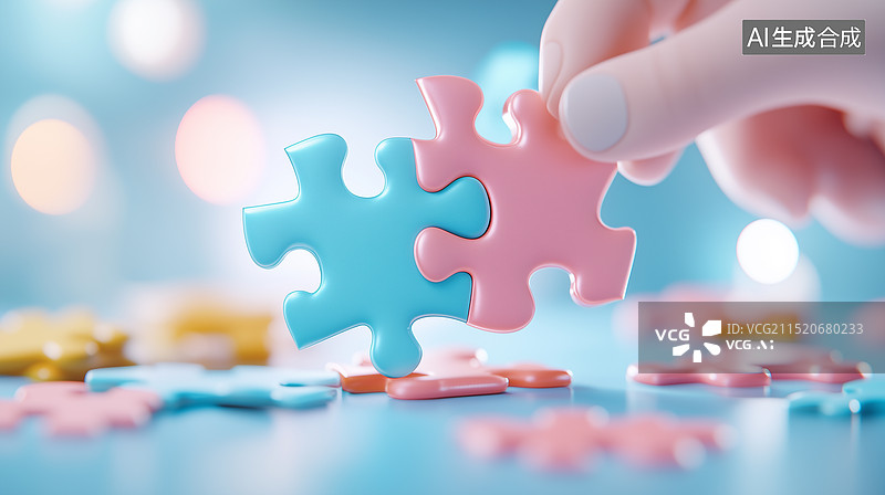 【AI数字艺术】益智游戏团队合作图片素材