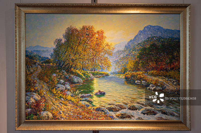 无锡市信利博物馆收藏的朝鲜国家名人字画油画图片素材