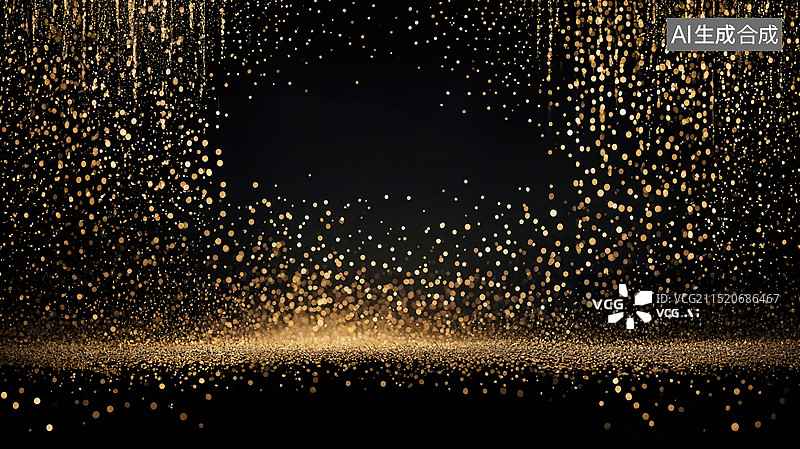 【AI数字艺术】金色雨滴背景图图片素材