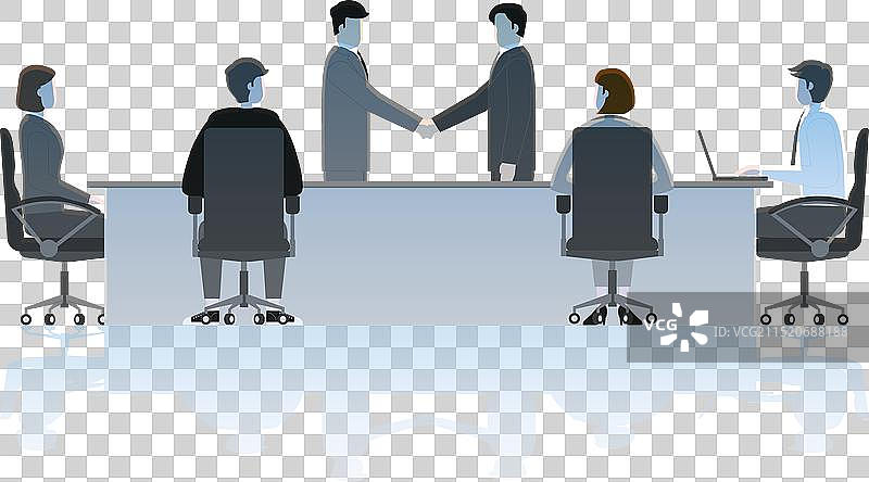 商务人士握手达成合作图片素材