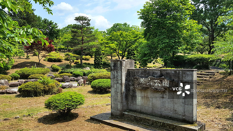 日本埼玉县秩父市，羊山公园图片素材