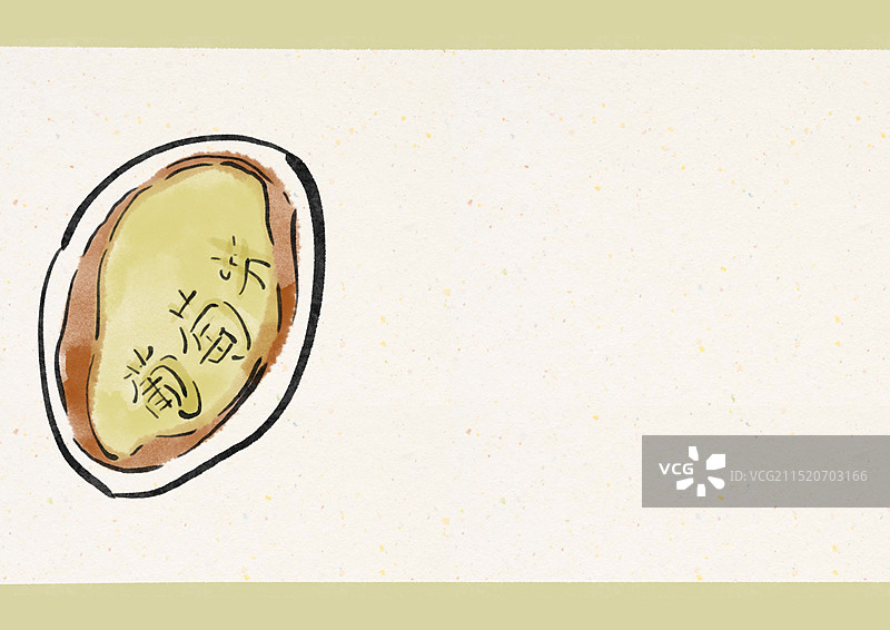 国潮风宜宾美食插画-葡萄井凉糕图片素材
