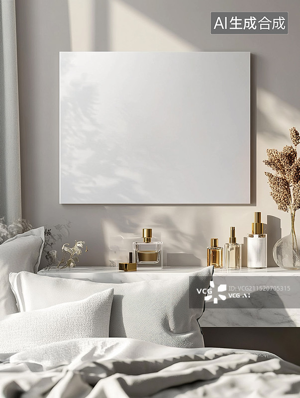 【AI数字艺术】简约风格家居装饰 空白相册图片素材