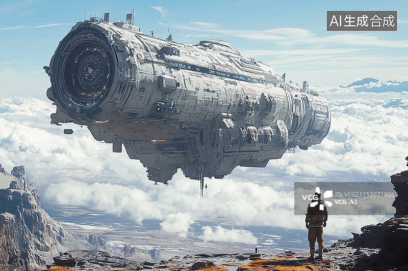 【AI数字艺术】星球大战科幻宇宙飞船未来机器人电影场景氛围图片素材