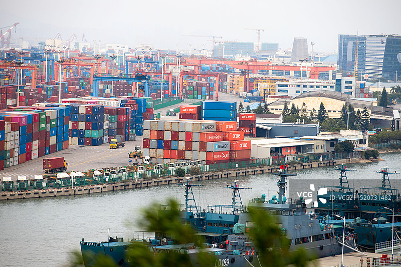 集装箱码头图片素材