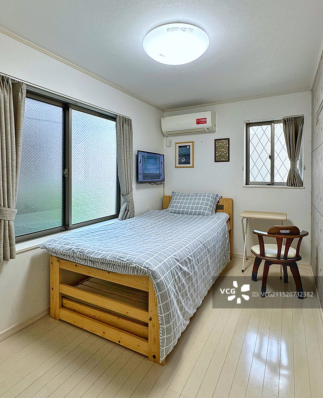 现代城市民宿客栈单人间图片素材