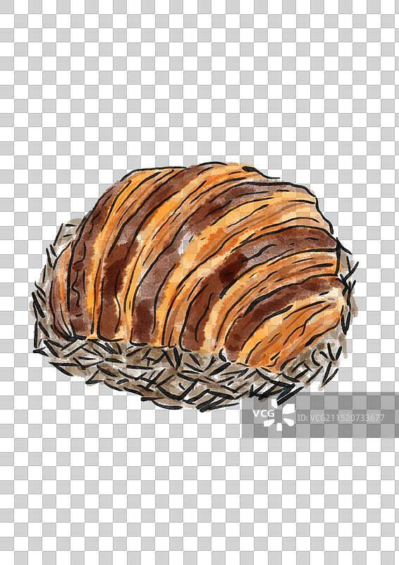 国潮风宜宾美食插画元素-芽菜烧白图片素材