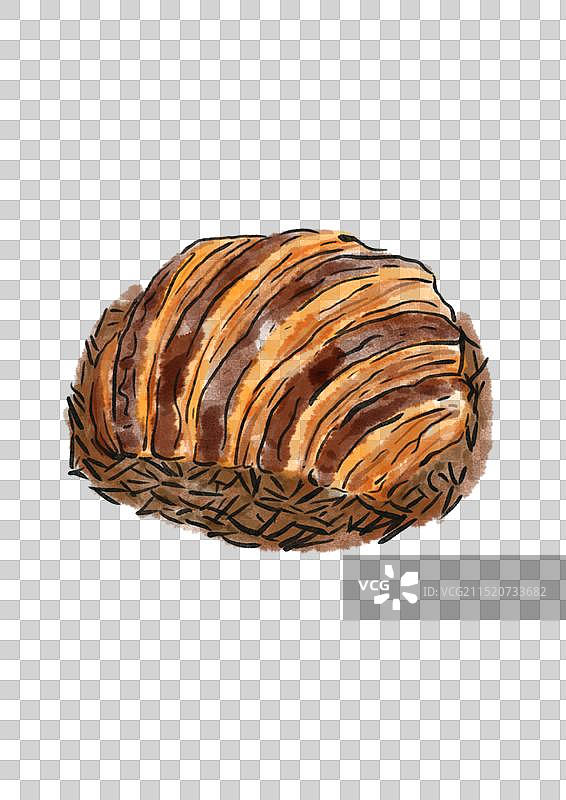 国潮风宜宾美食插画元素-芽菜烧白图片素材