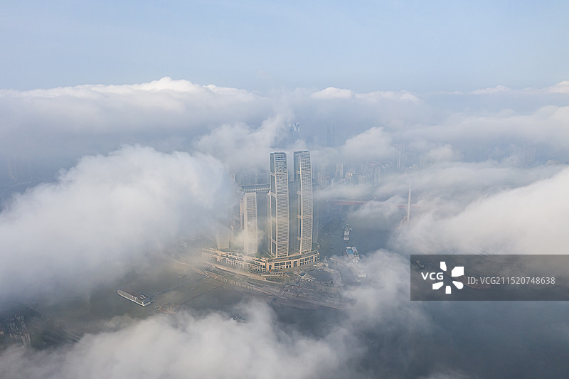 重庆 朝天门  两江汇图片素材