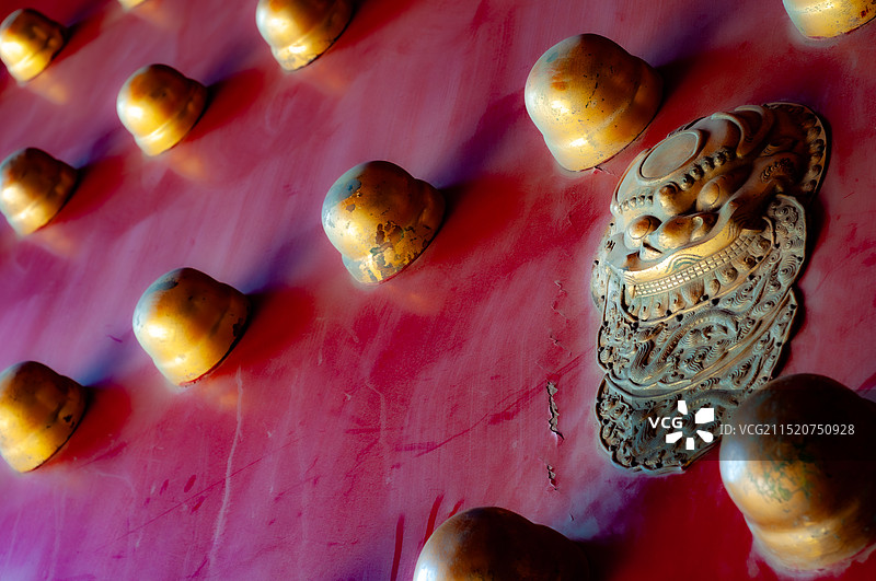 天安门城楼大门门钉图片素材