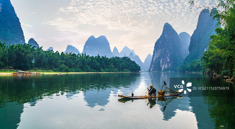 桂林阳朔兴坪镇黄布滩景区图片素材