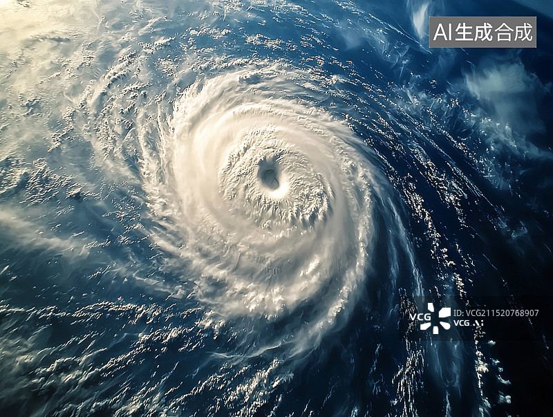 【AI数字艺术】卫星图像显示的强大台风图片素材