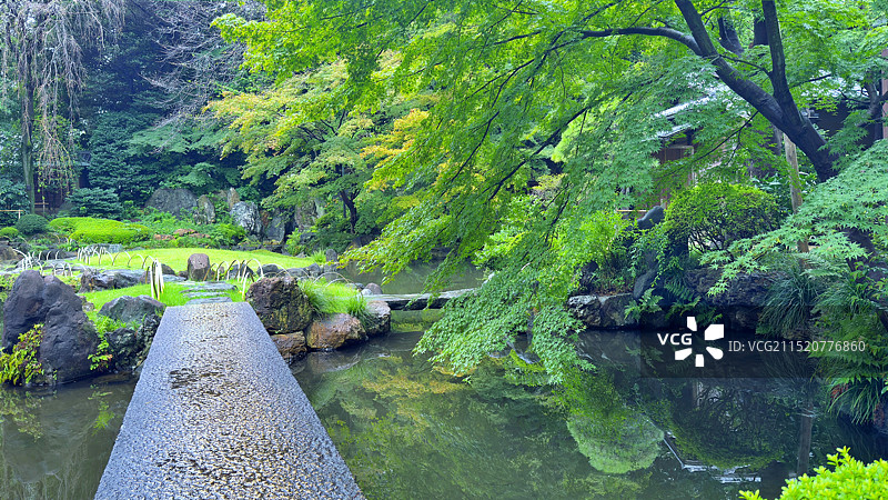 宁静的日式庭院图片素材
