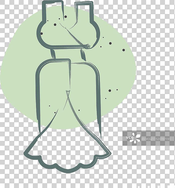 法国风情连衣裙图标图片素材