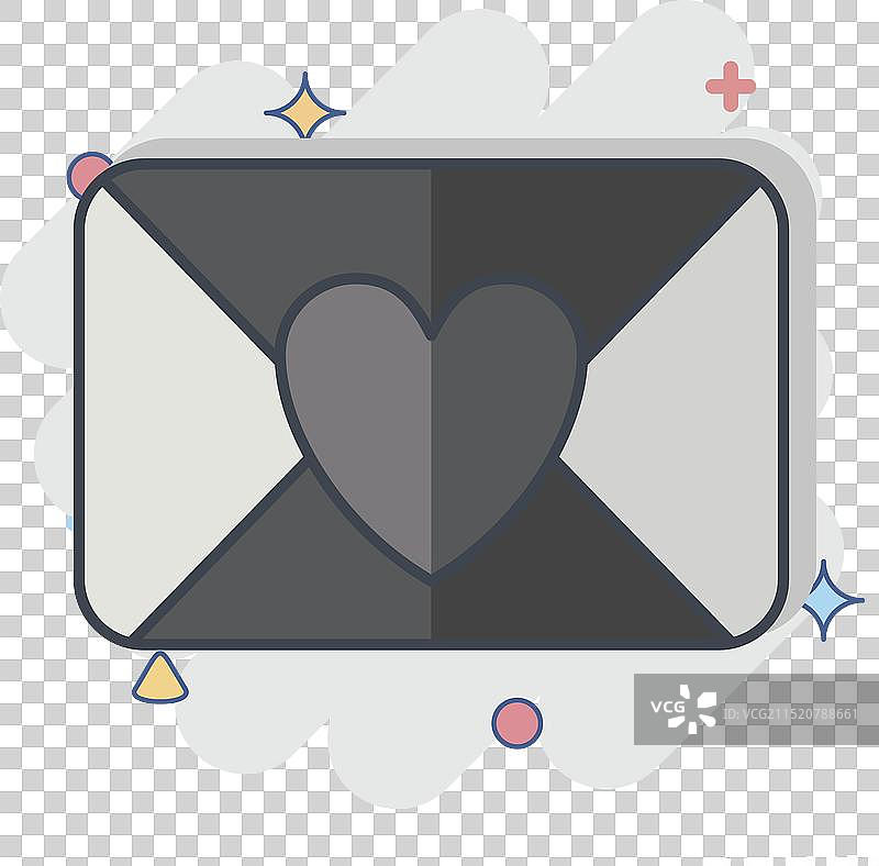 情人节爱心信件图标图片素材