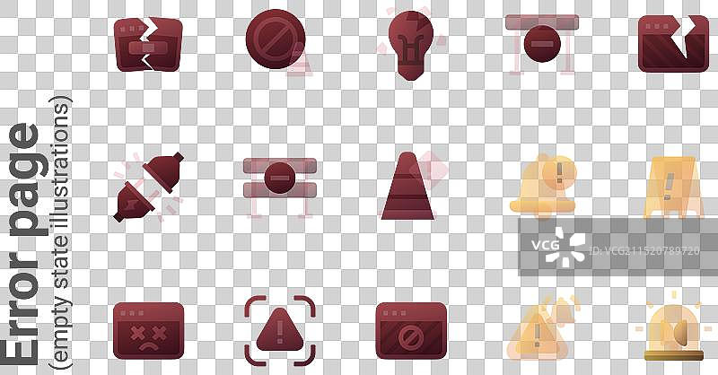 深色错误页面圆形细节图标图片素材