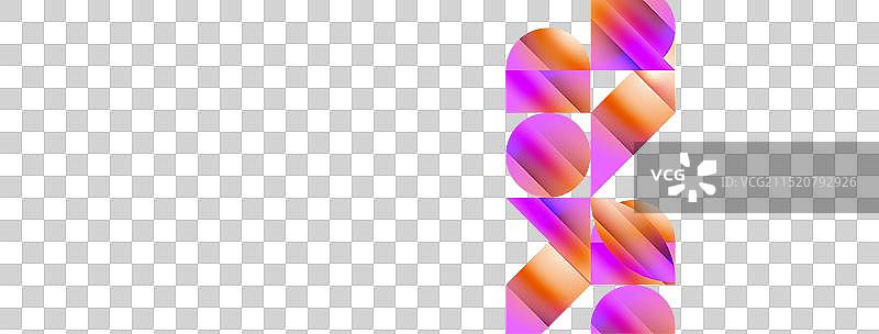 宁静的渐变模板，包含圆形和三角形图片素材