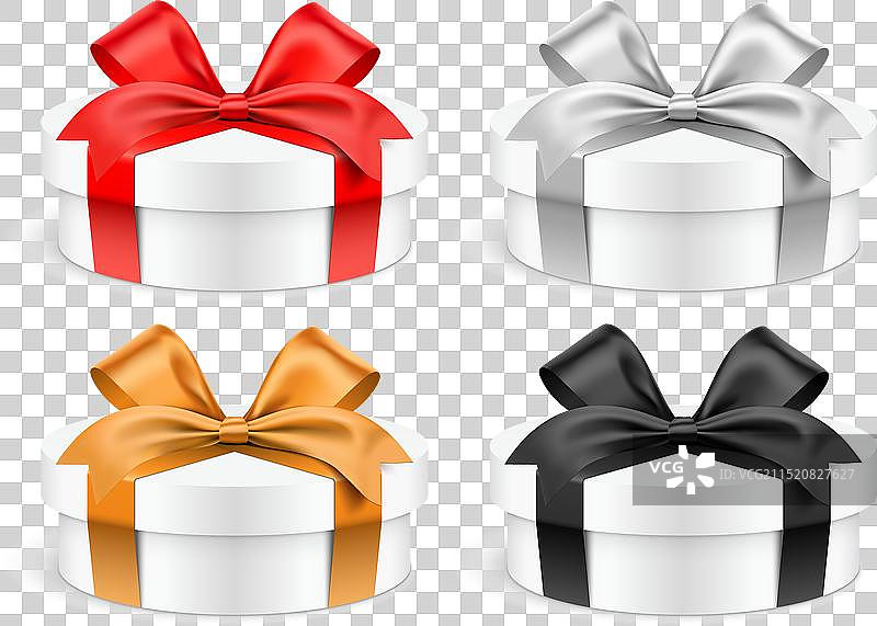 白色矮款礼品盒包装合集图片素材