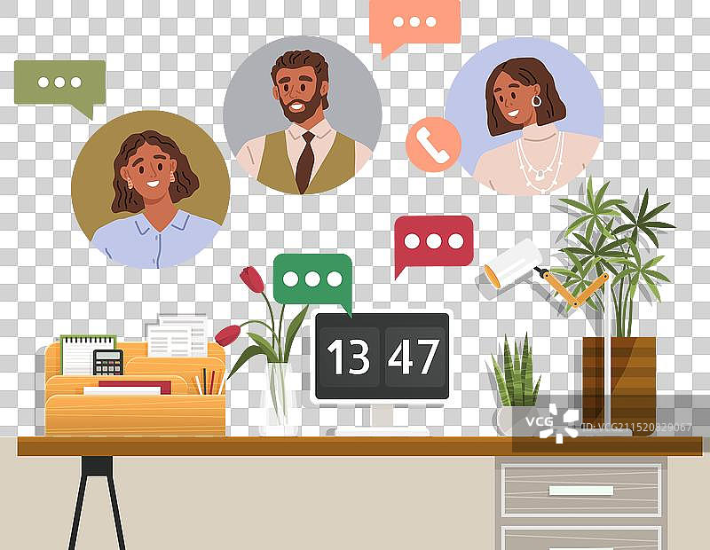 视频会议：视频通话功能介绍图片素材