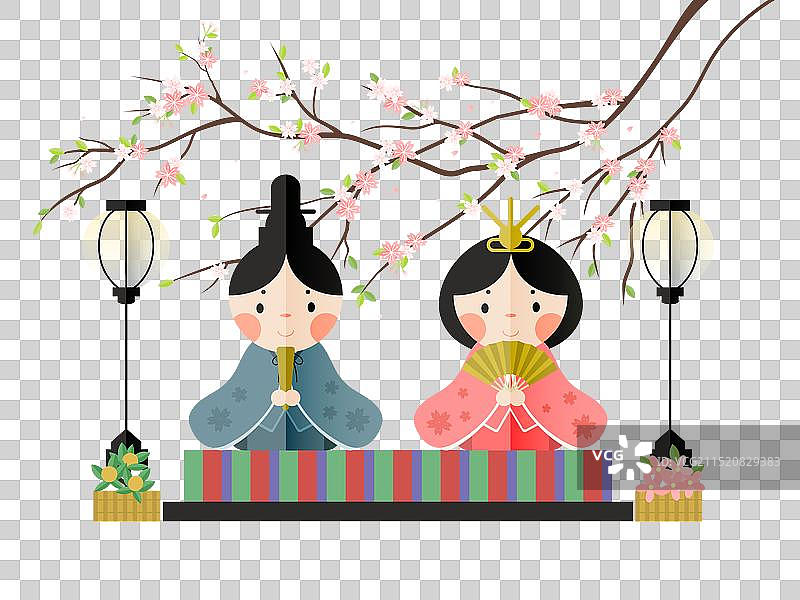 日本女儿节设计图片素材