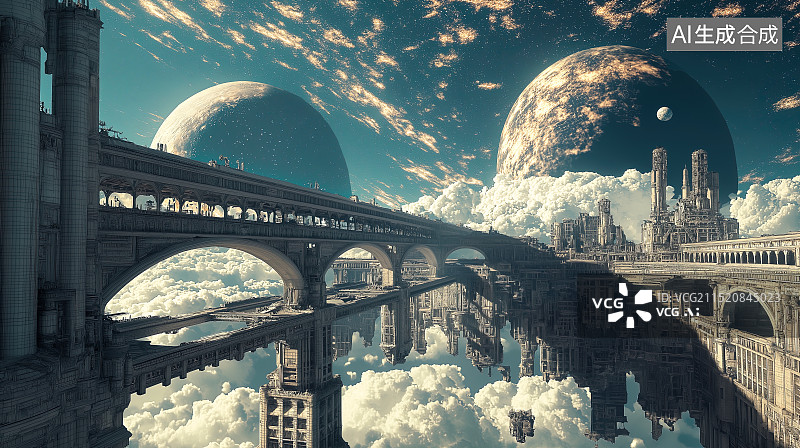 【AI数字艺术】宇宙科幻未来概念设计原画图片素材