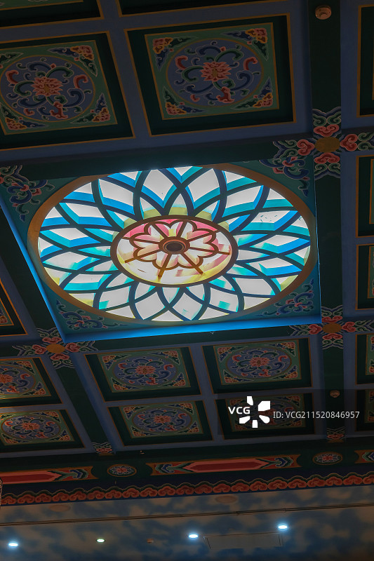 江苏省南京博物院非遗馆戏楼建筑顶部图片素材