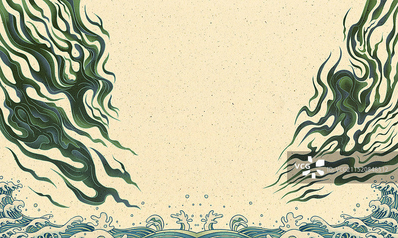 龙凤祥云国风龙年水墨插画图片素材