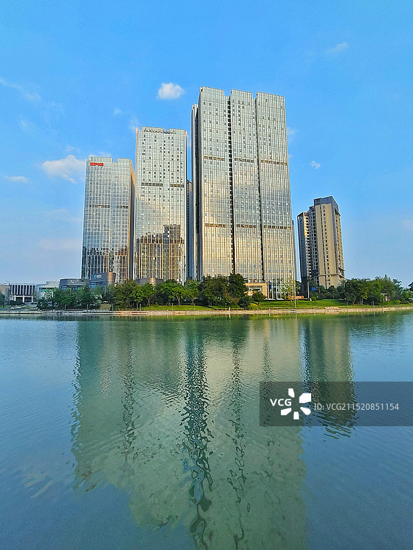 成都高新区锦江风光图片素材