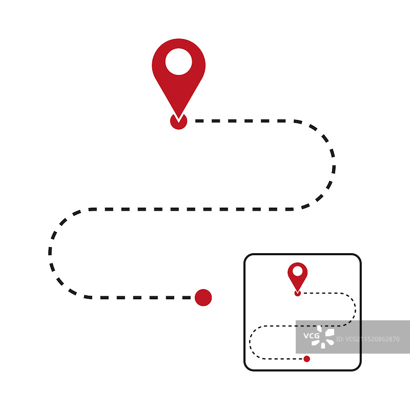 移动位置指针图标设计与图钉图片素材