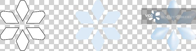 六角雪花贴纸包图片素材