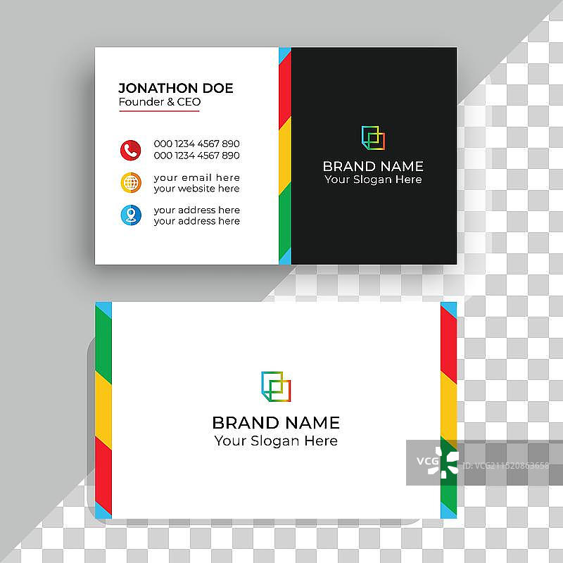 现代企业名片设计模板图片素材