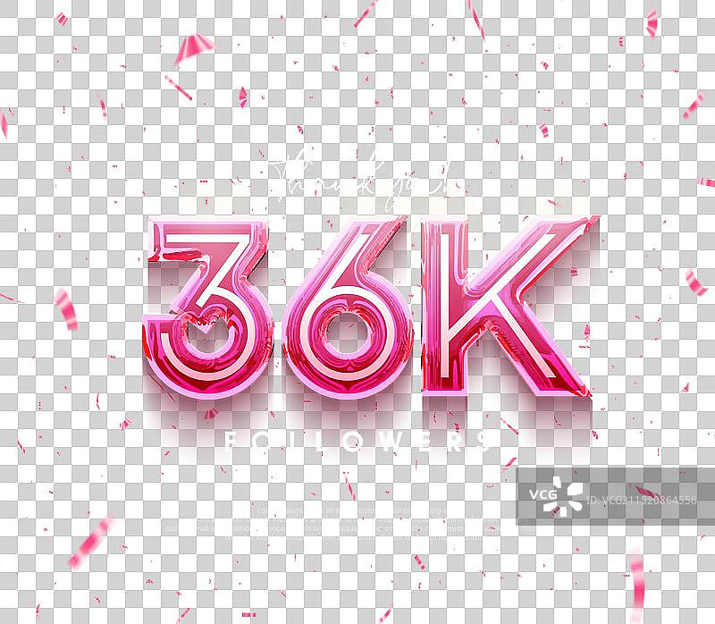 3.6万粉丝感谢设计图片素材