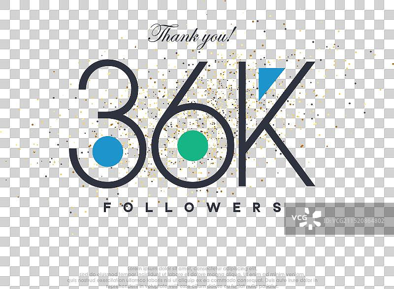 彩色设计36K粉丝现代简约风格图片素材