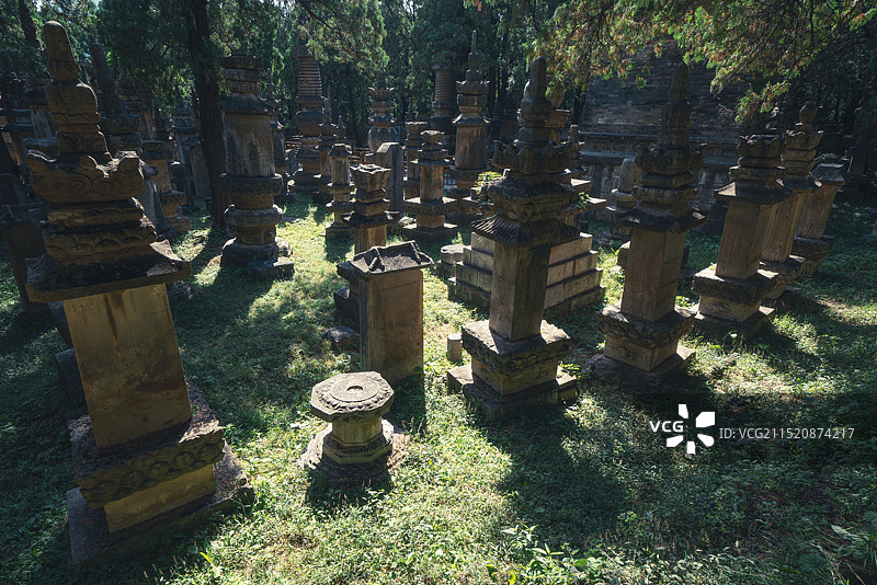 山东济南灵岩寺墓塔林图片素材