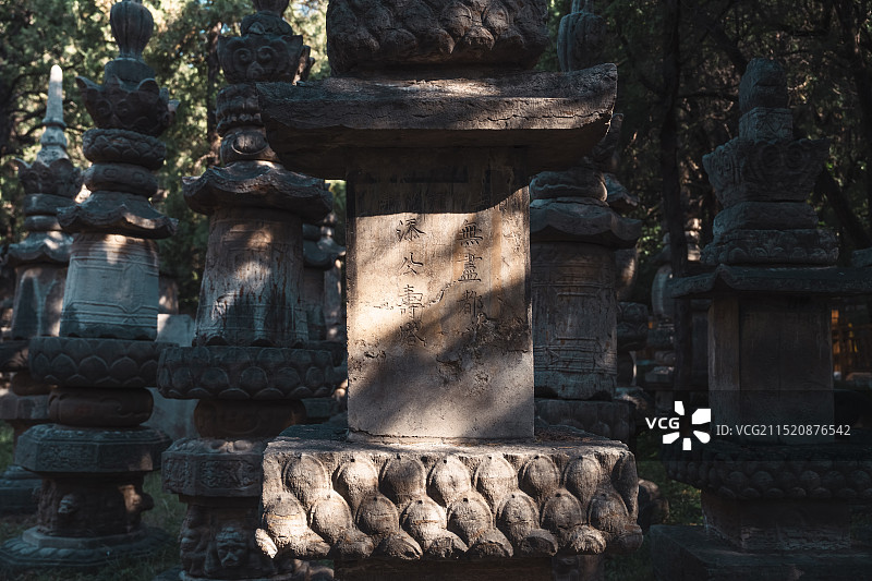 山东济南灵岩寺墓塔林图片素材