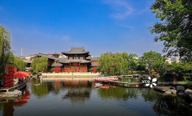 洛邑古城自然风光图片素材