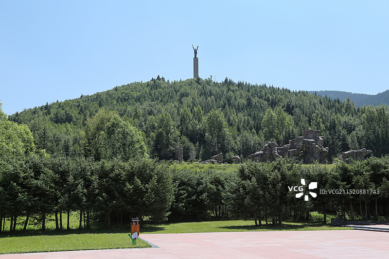四川阿坝州松潘红军长征纪念碑碑园/纪念馆图片素材