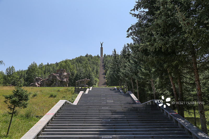 四川阿坝州松潘红军长征纪念碑碑园/纪念馆图片素材