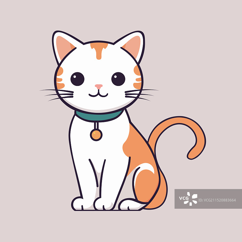 一直可爱的小花猫图片素材