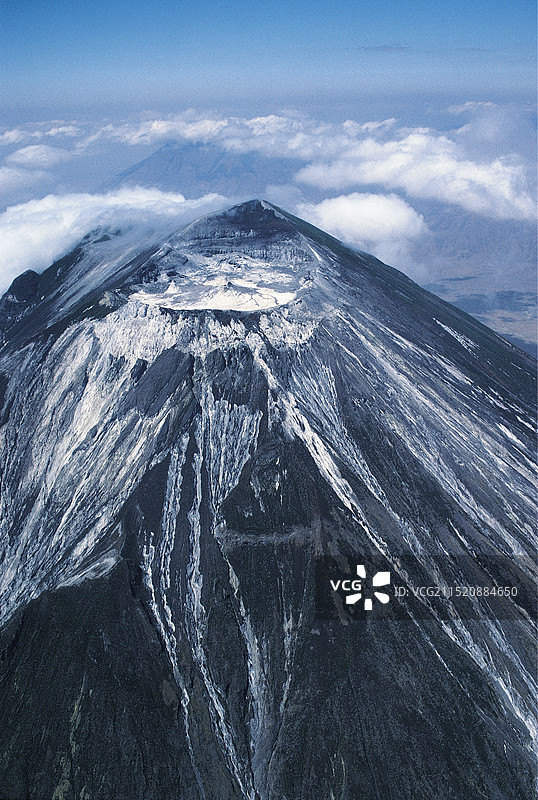 鸟瞰坦桑尼亚北部奥多伊尼奥·伦盖火山图片素材