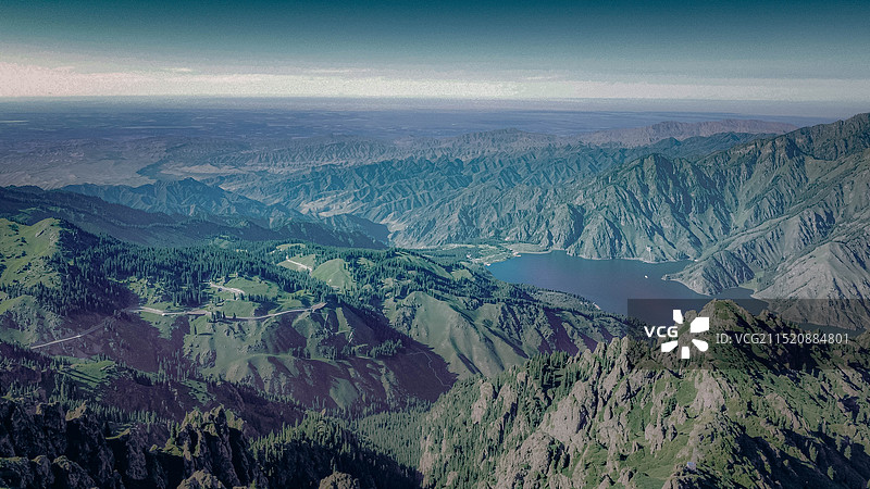 天山天池图片素材