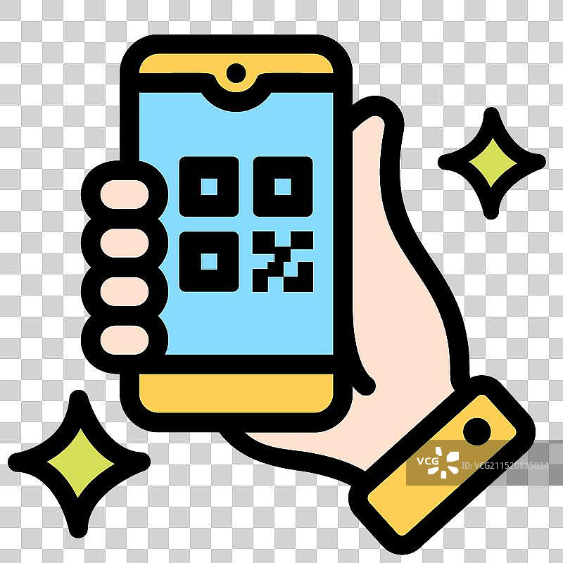 手拿手机二维码图片素材