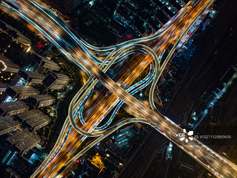 郑州农业路与京广路互通立交俯瞰图片素材