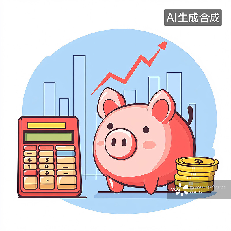 【AI数字艺术】保险养老金融元素图片素材